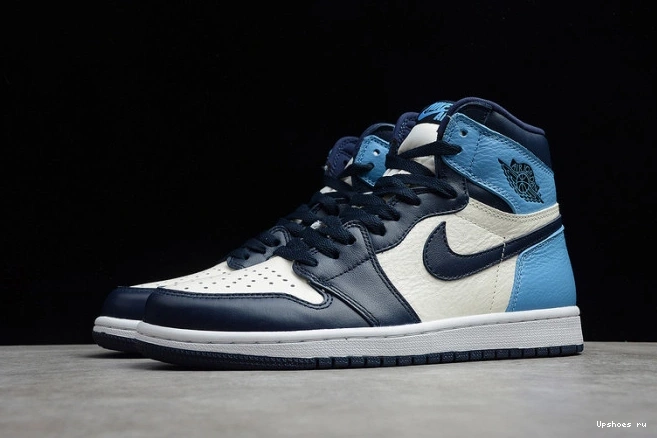 Obsidian | 1 University Jordan Air Retro 555088-140 Blue OG UNC High - 0920